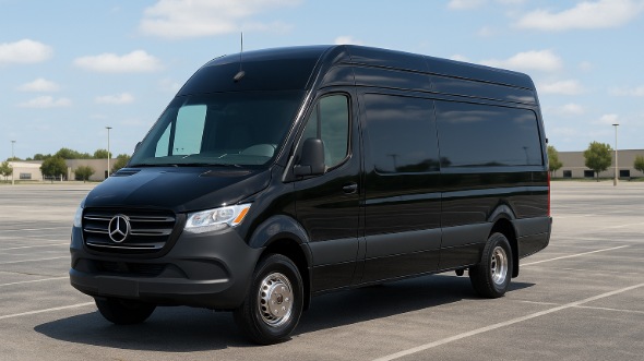 Exterior of Washington Party Bus Company's 14 Passenger Sprinter Limousine in North Bethesda