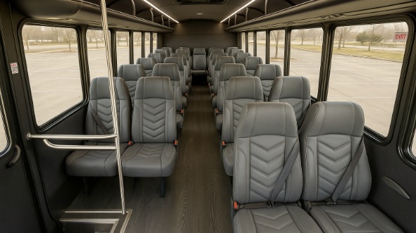 Interior of Washington Party Bus Company's 28 Passenger Minibus in Washington