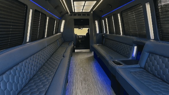 Interior of Washington Party Bus Company's 28 Passenger Party Bus in Aspen Hill