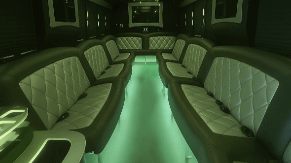 Interior of Washington Party Bus Company's 30 Passenger Party Bus in Silver Spring
