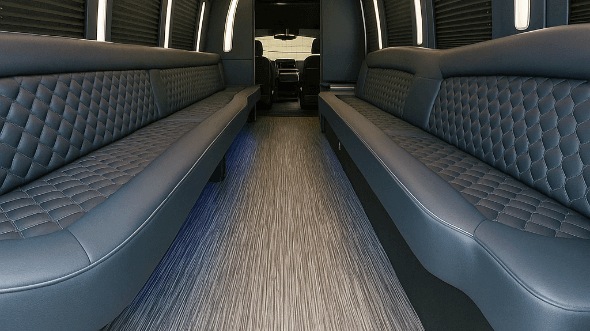 Interior of Washington Party Bus Company's 30 Passenger Party Bus in Wheaton