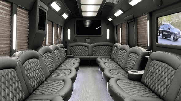 Interior of Washington Party Bus Company's 40 Passenger Party Bus in Bowie
