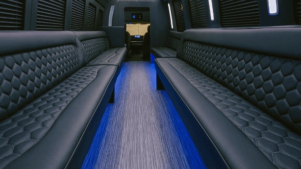 Interior of Washington Party Bus Company's 40 Passenger Party Bus in Washington