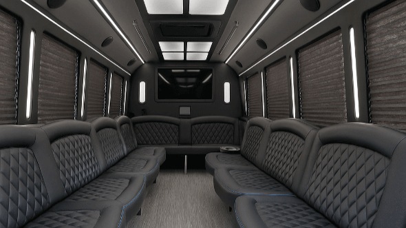 Interior of Washington Party Bus Company's 50 Passenger Party Bus in Arlington