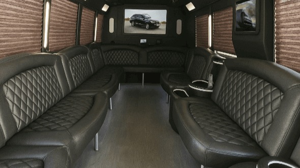 Interior of Washington Party Bus Company's 50 Passenger Party Bus in Bowie