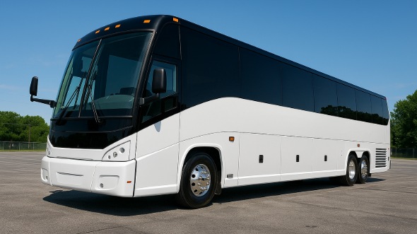 Exterior of Washington Party Bus Company's 54 Passenger Charter Bus in Washington