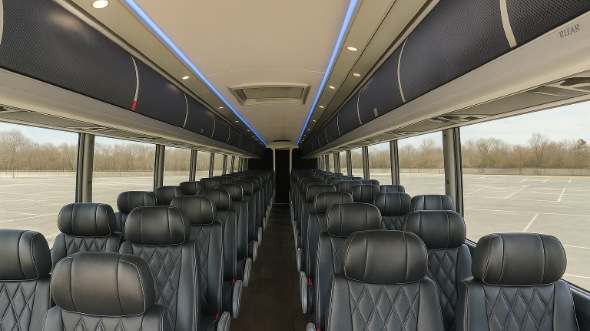 Interior of Washington Party Bus Company's ADA Charter Bus in Washington